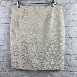 W By Worth Raised Metallic Pencil Skirt